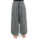 Pantalon ethnic chic aladin zen ceinture corset gris chine Divyna