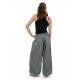 Pantalon ethnic chic aladin zen ceinture corset gris chine Divyna
