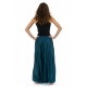 Saroual ethnique fourche extra basse façon jupe petrol blue Dhangadi