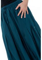 Saroual ethnique fourche extra basse façon jupe petrol blue Dhangadi