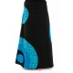 Jupe longue etnique original blue squares Patanjali zoom avant