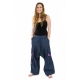 Sarouel baggy femme urban ethnic blue jean denim et violet Sikha