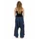 Sarouel baggy femme urban ethnic blue jean denim et violet Sikha