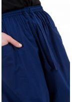 Sarouel pantacourt basique ethnique mixte bleu navy Tipur