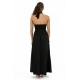 Robe longue dos nu mandala print noir gris Jeanne