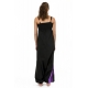 Combinaison sarouel femme coton doux noir violet mauve Halo
