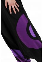 Combinaison sarouel femme coton doux noir violet mauve Halo