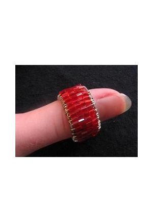 BA19 Bague perle de verre