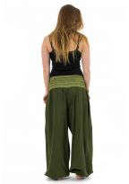 Pantalon sarouel grande taille mixte army green Pakho