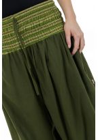 Pantalon sarouel grande taille mixte army green Pakho