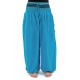 Pantalon sarouel baba cool chic turquoise sari brillant Manha