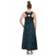 Robe longue originale print decollete et bretelles Asibaji