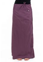 Jupe longue ethnique boutons coton roses pastels Sakura