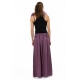 Jupe longue ethnique boutons coton roses pastels Sakura