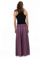 Jupe longue ethnique boutons coton roses pastels Sakura