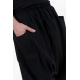 Saroual pantacourt bermuda homme coton leger noir uni Adhara