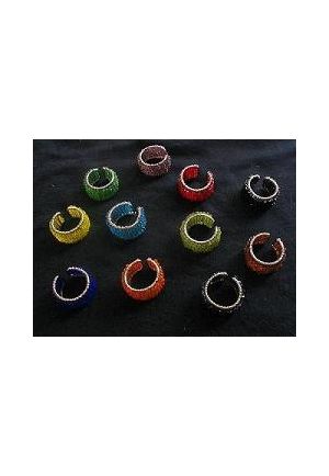 BA18 Bague perle de verre