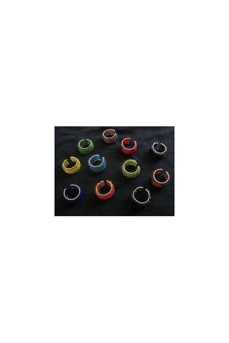 BA18 Bague perle de verre