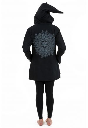 Veste ethnique capuche lutin original print nepalese mandala