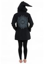 Veste ethnique capuche lutin original print nepalese mandala