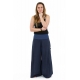 Pantalon ethnique leger navy blue chine et rayures Nausika
