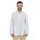 Chemise ethnic asia col mao boutons coton blanc milk Dudha full size