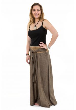 Jupe ethnique longue ceinture elastique et boucle coco Narivala