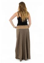 Jupe ethnique longue ceinture elastique et boucle coco Narivala