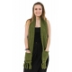 Echarpe mouffle pure laine kaki clair