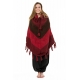 Poncho pure laine douce du Nepal multicolore
