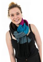 Echarpe pure laine douce multicolore