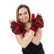 Gants 100% laine douce doublés polaire multicolores
