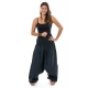 Sarouel grande taille elastique noir Jeenah face