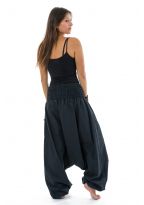 Sarouel grande taille elastique noir Jeenah dos