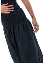 Sarouel grande taille elastique noir Jeenah zoom