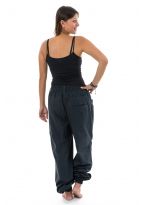 Pantalon jogging ethnique femme homme noir Sindalah dos
