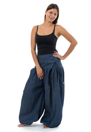 Pantalon sarouel urban ethnic jean femme Jazminh face