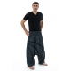 Sarouel large elastique grande taille homme Stripes face