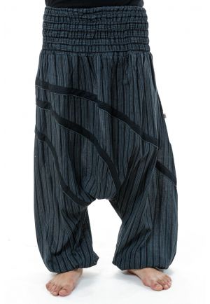 Sarouel large elastique grande taille homme Stripes full size