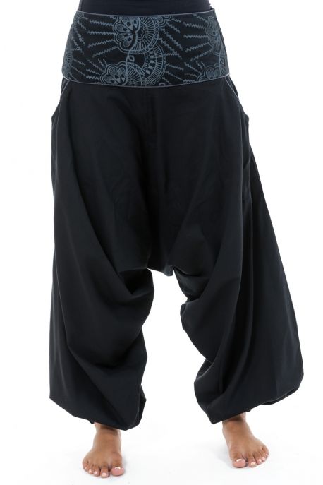 Sarouel ethnique femme classic chic Paon full size