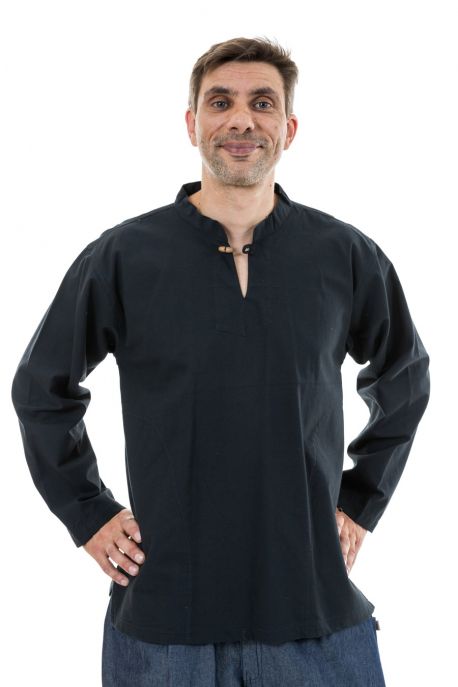 Chemise surpiqure 1 bouton homme