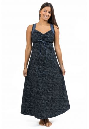 Robe longue originale ethnic print Nylah face