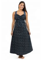 Robe longue originale ethnic print Nylah face