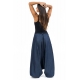 Sarouel femme jean denim fourche basse Lehni dos