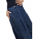 Sarouel femme jean denim fourche basse Lehni zoom