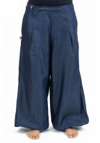 Pantalon ethnique femme bouffant denim souple full size