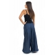 Pantalon ethnique femme bouffant denim souple full size