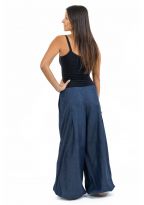 Pantalon ethnique femme bouffant denim souple full size