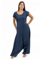 Combi sarouel ethnic street chic denim Sadaka face