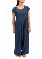 Combi sarouel ethnic street chic denim Sadaka face